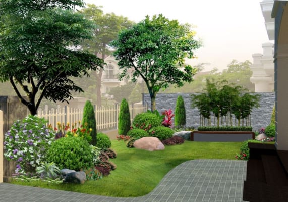 Dịch vụ thiết kế sân vườn tại Tâm Việt
